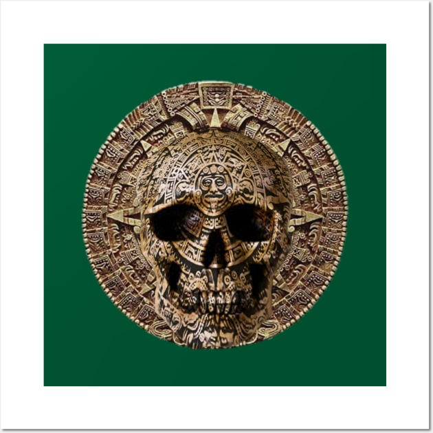 Aztec Skull Calendar Wall Art by DJ L.A.X.